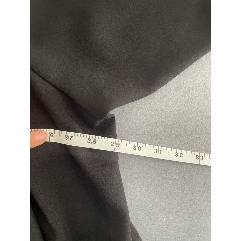 Lands End Women 3X Black Blouse‎ Split V Neck 3/4 Pullover Classic Minimal Poly - Picture 10 of 11
